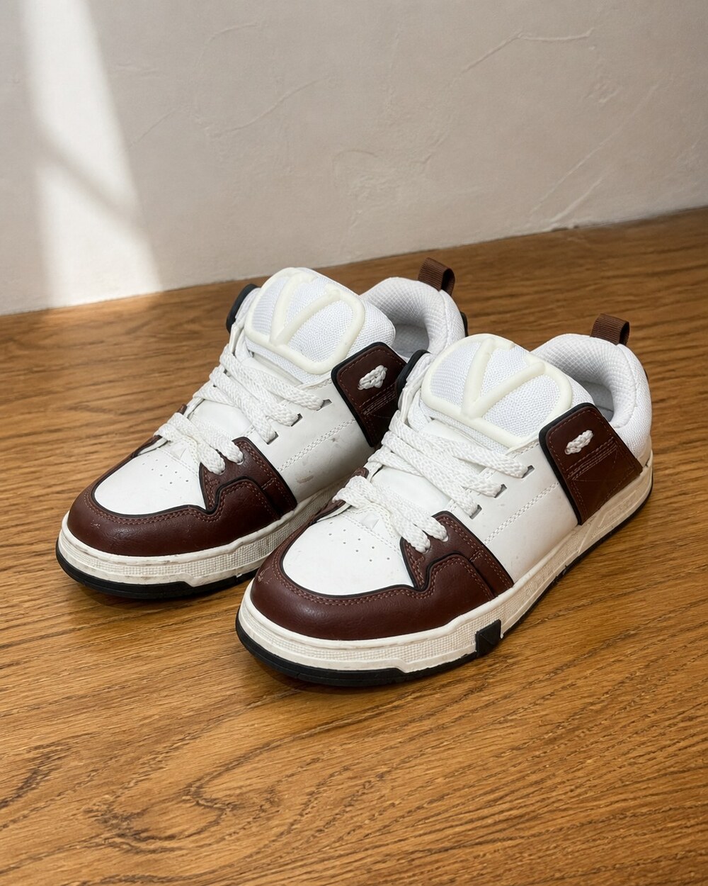 Valentino Brown White Sneakers US 9.5